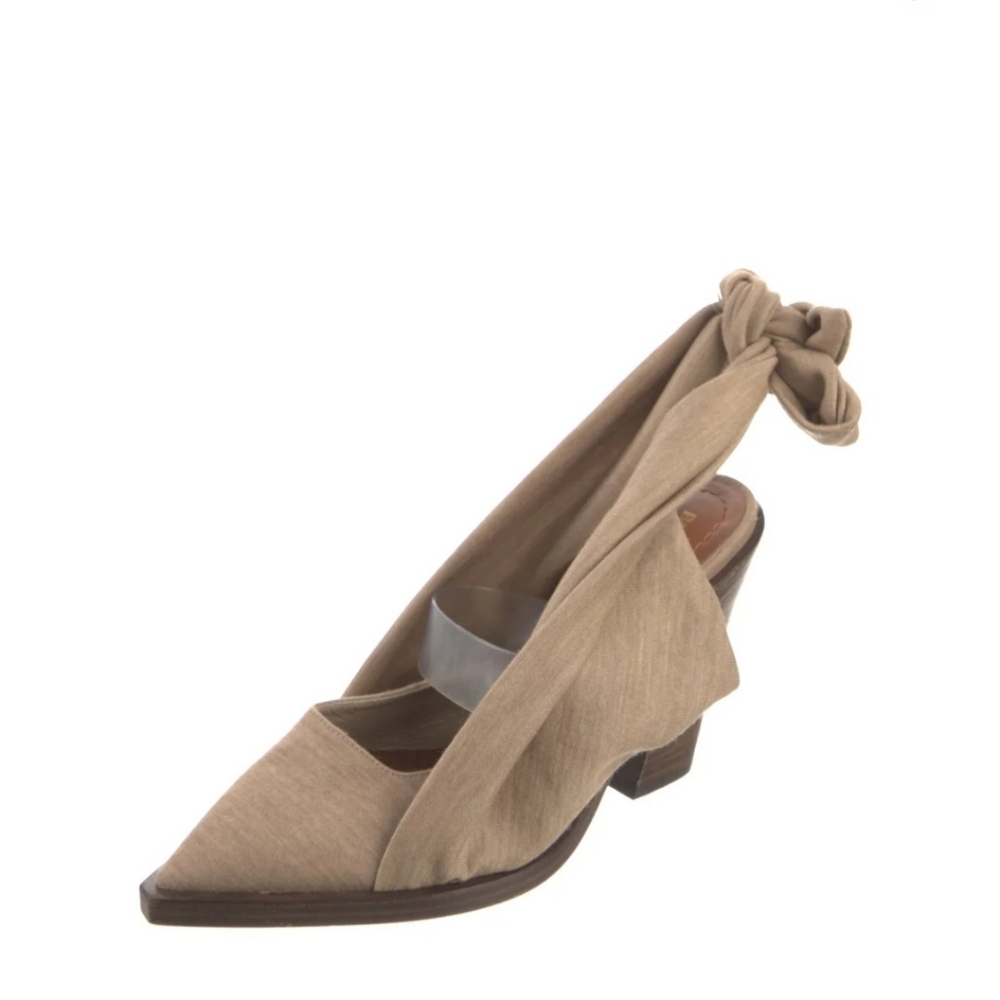 Burberry Slingback Pumps Size 6.5 (36.5) With Dust Bag - Picture 13 of 15